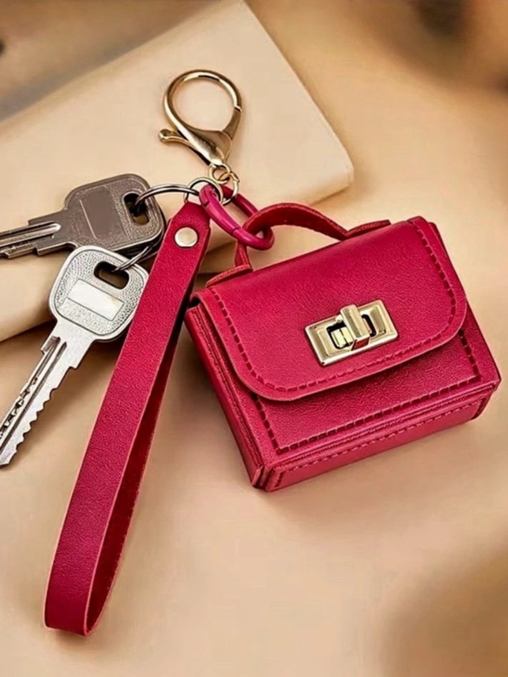 Pink Mini Key Pouch keychain brand new in package